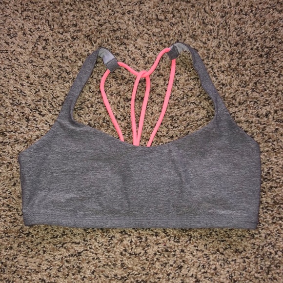 lululemon athletica Other - Free To Be Trinity Bra Size 6 Gray/Grapefruit